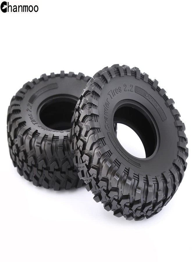 Chanmoo 2.2 RC Crawler Tires With Foam Inserts OD 130mm Rubber Grappler Mud Terrain Tyres For 1/10 Crawler Car SCX10 90047 D90 TF2 AX10 D90 Tamiya CC01 Traxxas TRX4 2.2" Beadlock Wheels Rims 4PCS - Image 3